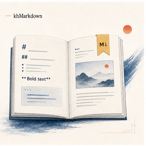 khMarkdown 写作工作流展示图