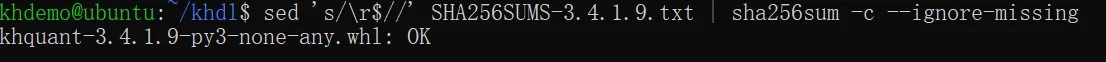 校验通过:khquant-3.4.1.9-py3-none-any.whl: OK